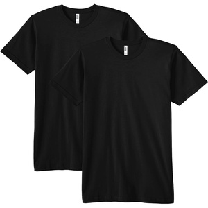 image:imageAmerican Apparel Unisex Adult Fine Jersey TShirt Style G2001 MultipackBlack 2pack