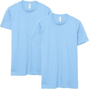 image:imageAmerican Apparel Unisex Adult Fine Jersey TShirt Style G2001 MultipackPowder Blue 2pack