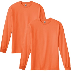 image:imageAmerican Apparel Unisex Adult Long Sleeve TShirt Style G1304 2PackOrange 2pack