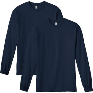 image:imageAmerican Apparel Unisex Adult Long Sleeve TShirt Style G1304 2PackTrue Navy 2pack