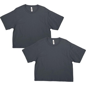 image:imageAmerican Apparel Womens Fine Jersey Boxy TShirt Style G102 2PackAsphalt 2pack