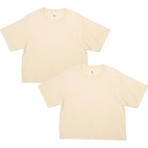 image:imageAmerican Apparel Womens Fine Jersey Boxy TShirt Style G102 2PackCream 2pack