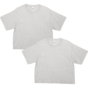 image:imageAmerican Apparel Womens Fine Jersey Boxy TShirt Style G102 2PackHeather Grey 2pack
