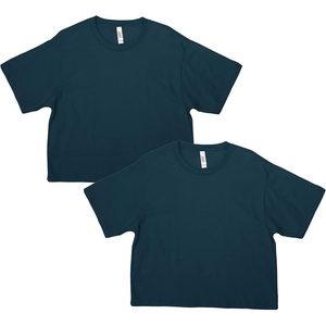 image:imageAmerican Apparel Womens Fine Jersey Boxy TShirt Style G102 2PackSea Blue 2pack