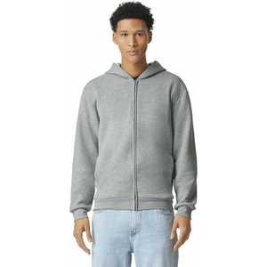 image:imageAmerican Apparel Unisex Adult Reflex Fleece Full Zip Hoodie Sweatshirt Grf497aaHeather Grey
